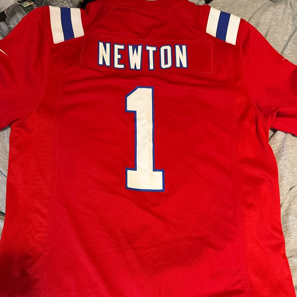 NFL Red Jersey with Black and White Accents